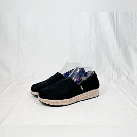 Bobs for Skechers Black Memory Foam Breeze Comfort Espadrilles~9W~ - Picture 1 of 6